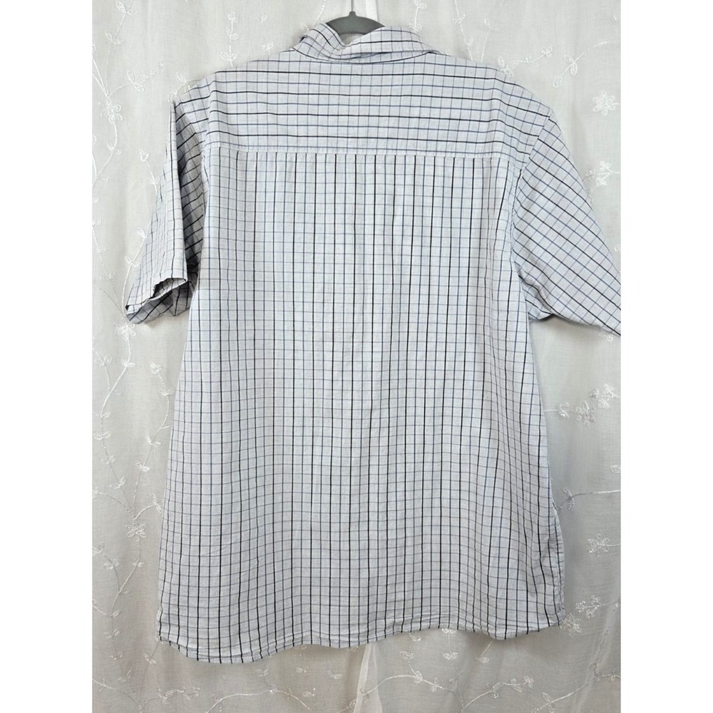 Wrangler Rugged Wear Blue w/ Blue Stripes Button Short Sleeve Shirt‎ 2XT Casual - Picture 2 of 7